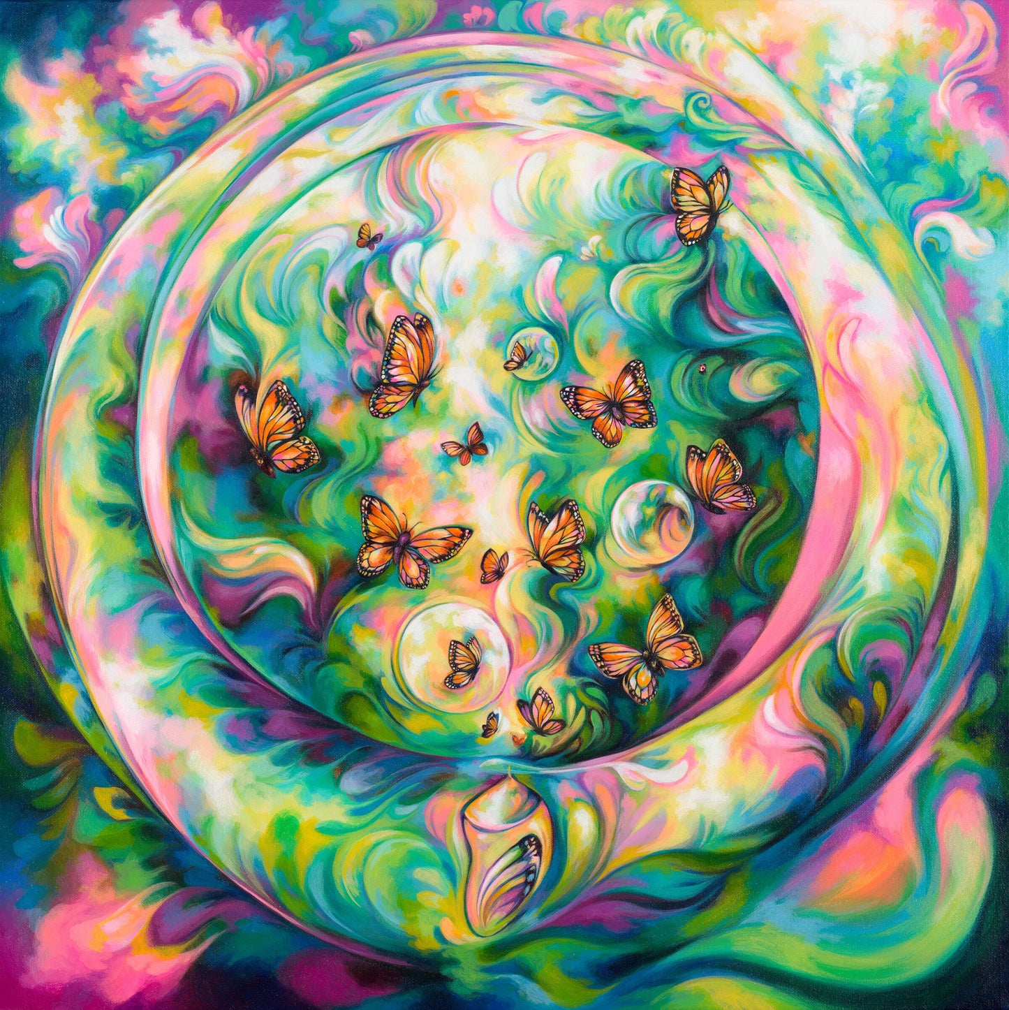 A Kaleidoscope of Wings: Canvas Print