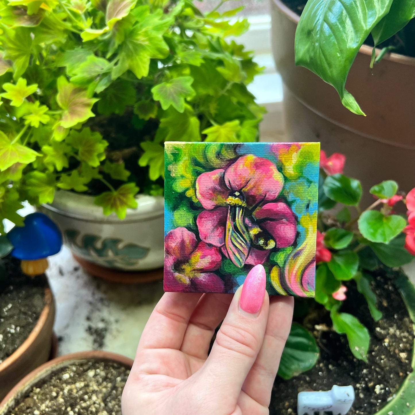 Petunia Bee: Mini Painting